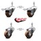 Service Caster 3.5 Inch High Temp Glass Filled Nylon 3/8 Inch Stem Caster Lock Brakes SCC, 2PK SCC-TSTTL20S3514-GFNSHT-381615-2-S-2 - alternate 2